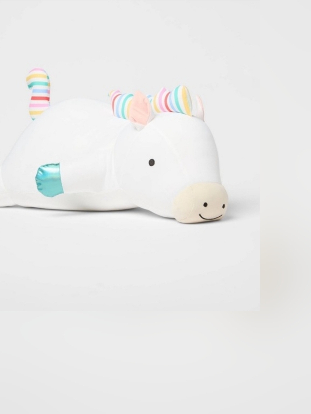 Pillowfort Rainbow Horse Pillow with Multicolor Striped Mane